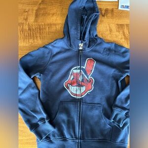Cleveland Indians Ladies MLB Baseball Jacket Hoodie Red Blue